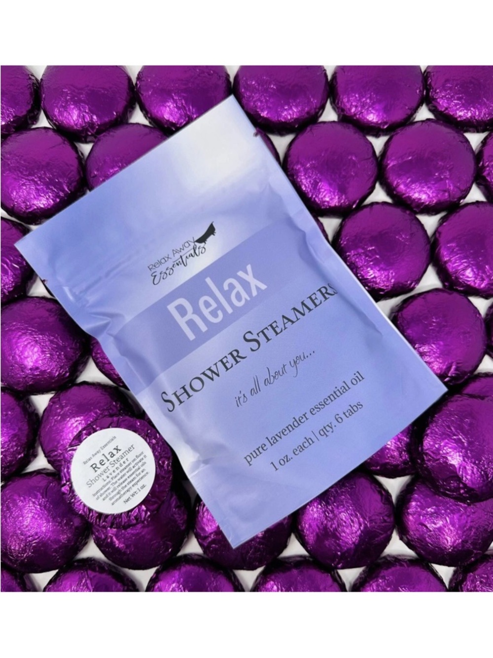 Relax Lavender Shower Steamers - Purple